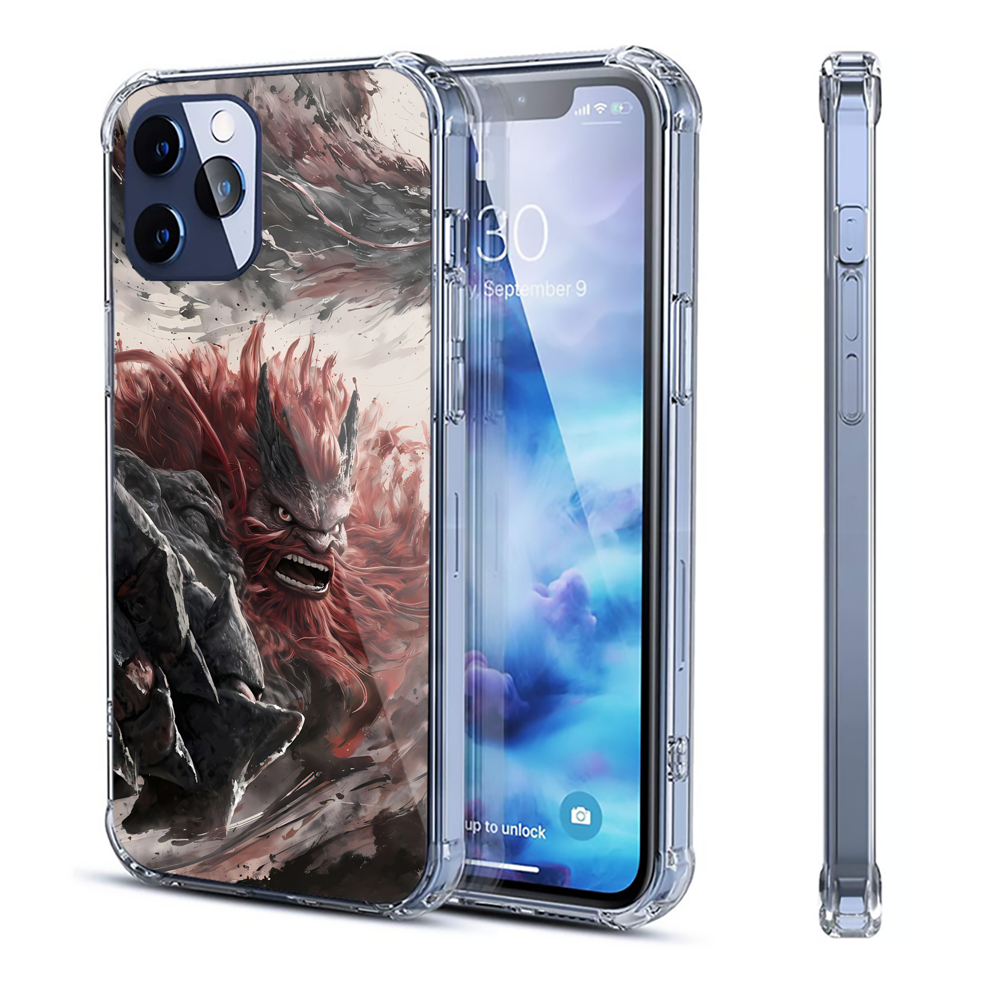 （画像用） Ne Zha 2 ナタ 魔童の大暴れ 【iPhone 12シリーズ対応】透明スマホケース（クリアソフトケース）